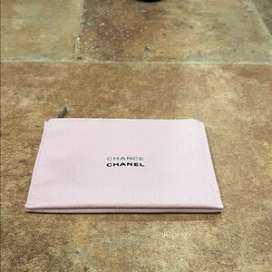 CHANEL Light Pink Chance Zip Card Pouch